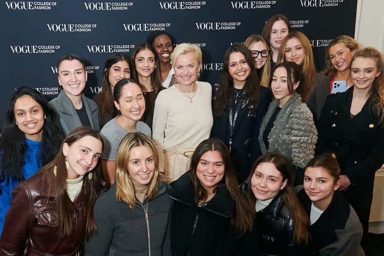 Dr Barbara Sturm with Vogue College students in London